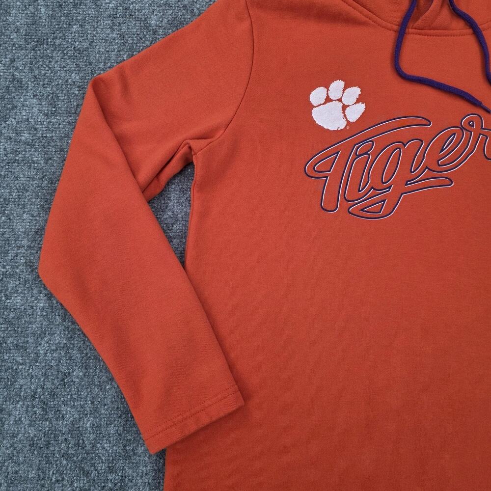 Clemson Tigers Sweatshirt Mens Large Orange Hoodie NCAA Colosseum Paw Pullover - Picture 9 of 15